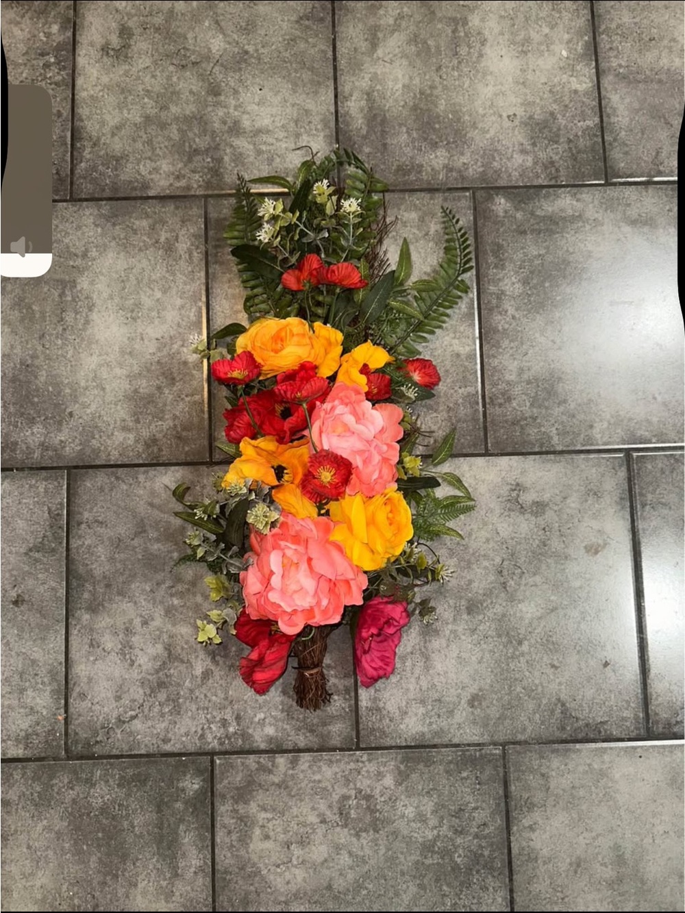 The Pioneer Woman Vibrant Pink, Yellow & Red Floral Wall Wreath- Home Wall Decor
